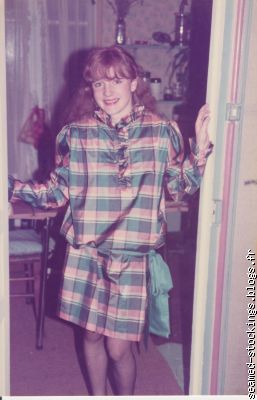 Robe de soie &eacute;cossaise.